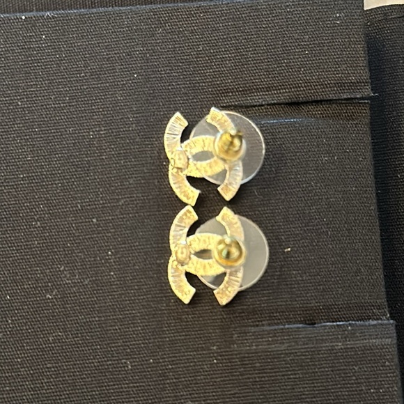 Authentic Chanel CC Stud Earrings - Picture 7 of 10